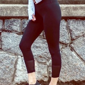 Zyia Black Harmony Mesh Leggings Size XS